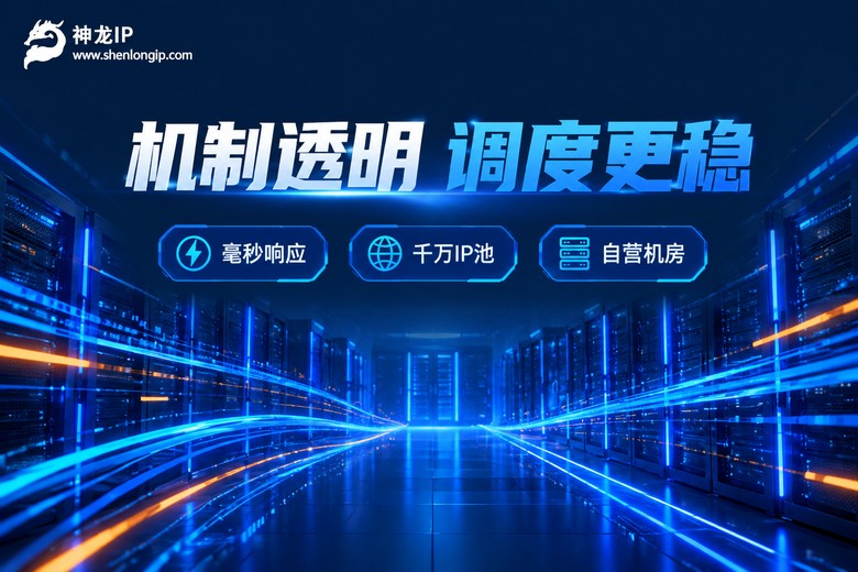 神龙IP调度机制透明稳定品牌宣传图