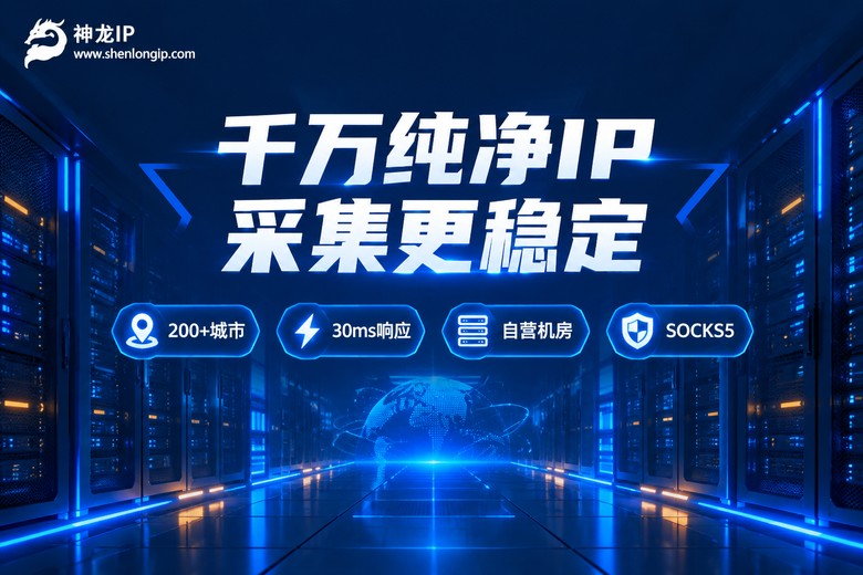 神龙IP品牌图:千万纯净IP助力数据采集稳定运行