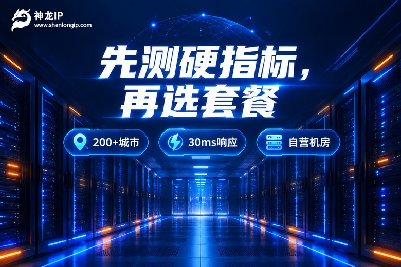神龙IP:先测硬指标再选套餐,200+城市、30ms响应、自营机房