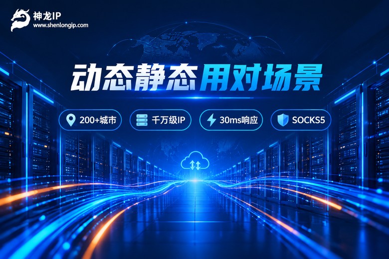 神龙IP动态与静态代理场景选型
