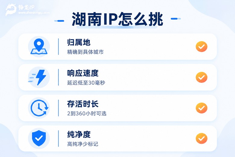 挑选湖南IP代理的四个关键指标清单