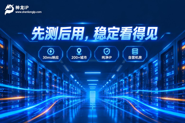 神龙IP:先测后用,稳定看得见