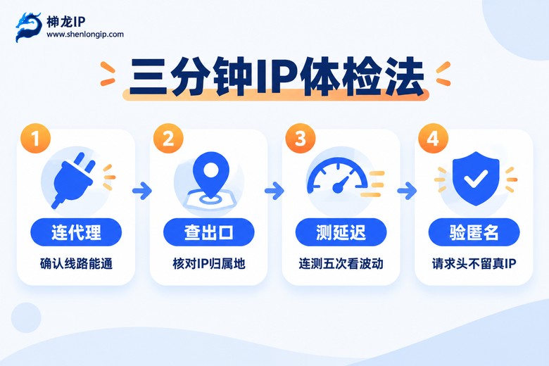 代理IP三分钟自测流程图