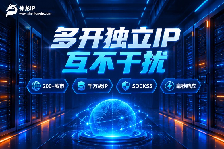 神龙IP多开独立IP互不干扰品牌信息图