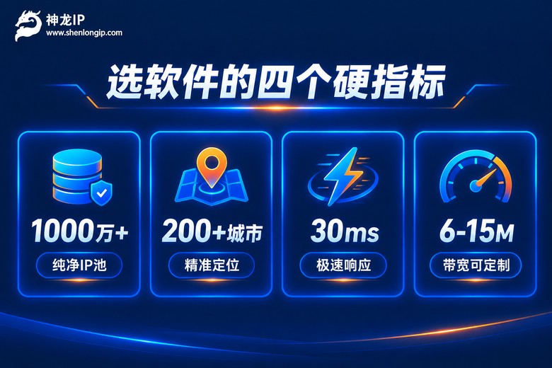 挑选手机IP代理软件的四条硬指标