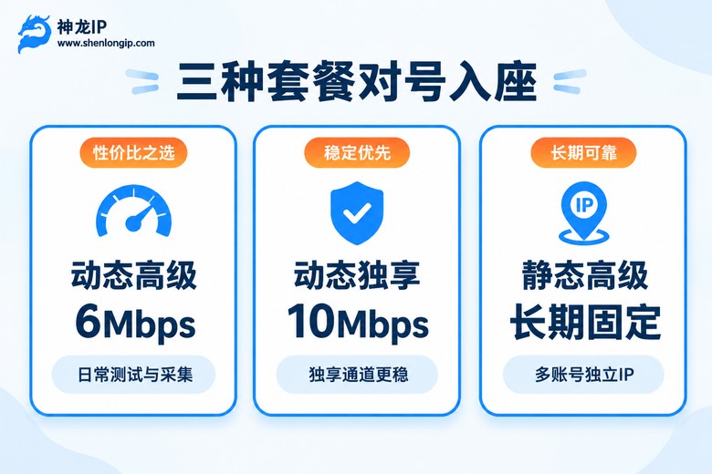 手机代理IP三种套餐场景对比