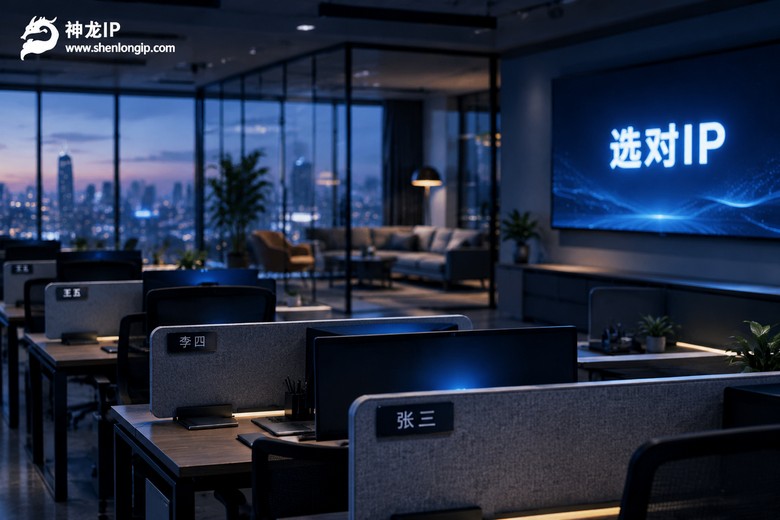 写字楼办公场景中的选对IP主题图