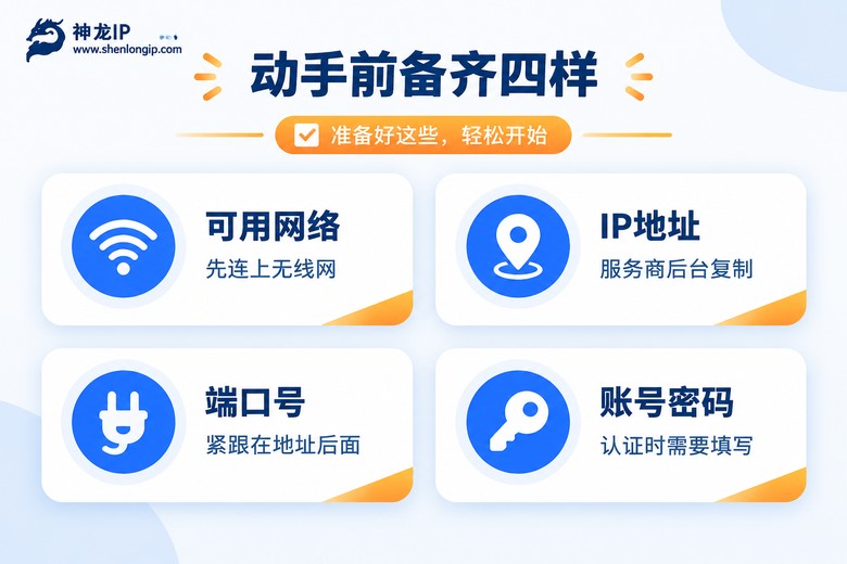 无线网设置代理前的四项准备工作清单信息图