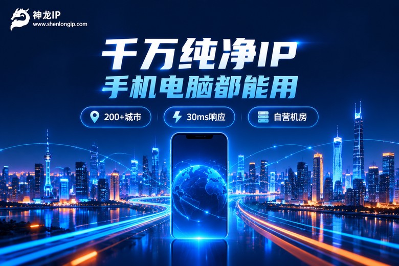 神龙IP品牌图:千万纯净IP手机电脑都能用