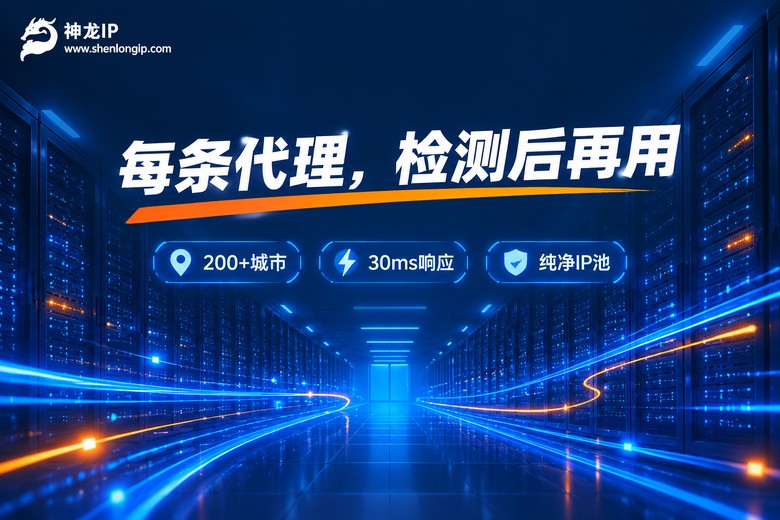 神龙IP代理质量检测主题品牌宣传图
